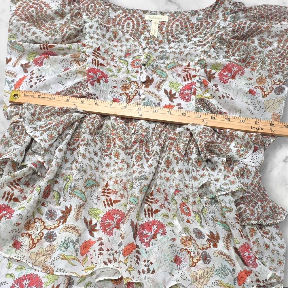 Matilda Jane Colorful Floral Blouse Top Shirt Size Small (S) B87 - Picture 7 of 9